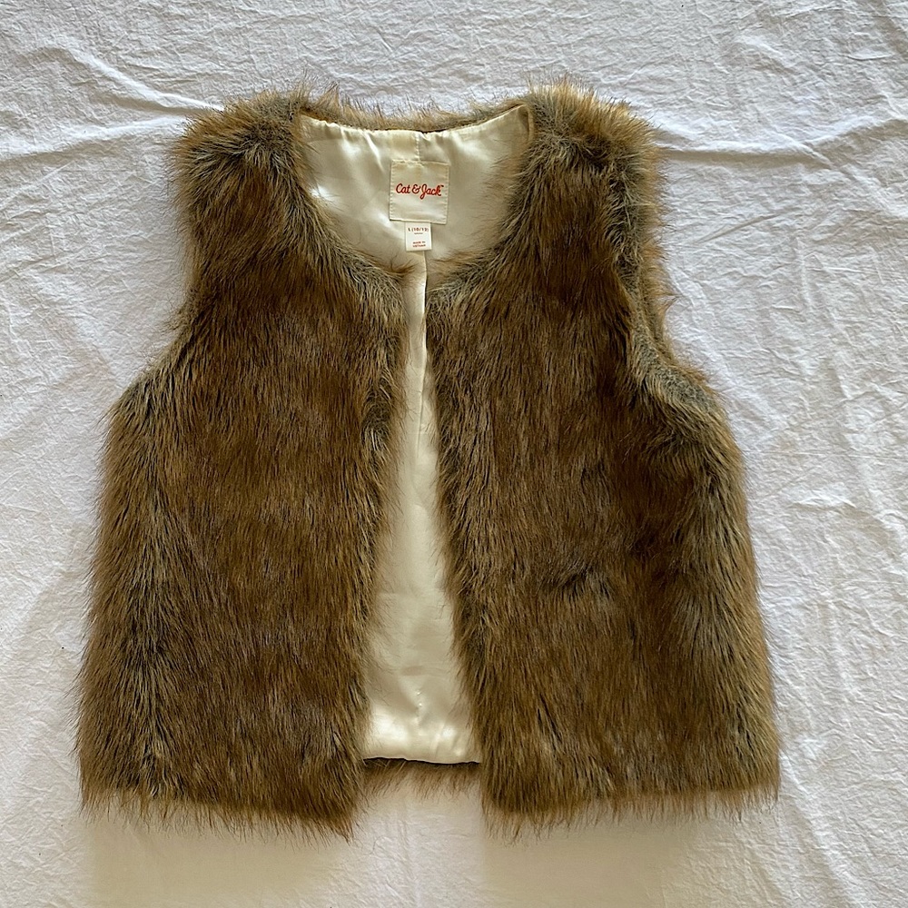 Cat & Jack - Little Kid Brown Faux Fur Vest
